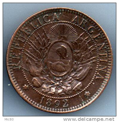 Argentine 2 Centavos 1892 Ttb - Argentine