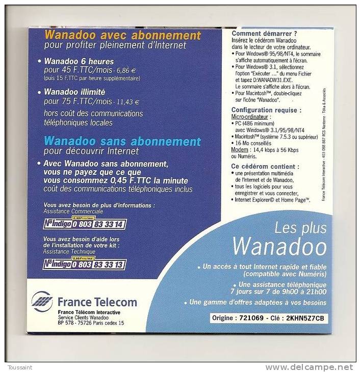 WANADOO: 11e Festival De La B.D. à Sollies Ville, 27,28 Et 29 Aout 1999, Dessin J.P. Gibrat, Cecile Dans Le Sursis - Kits De Connexion Internet