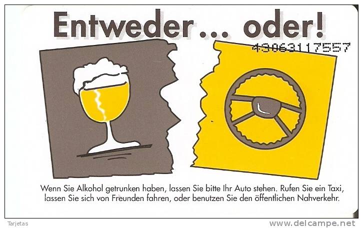 TARJETA DE ALEMANIA DE CERVEZA (BEER) - Lebensmittel