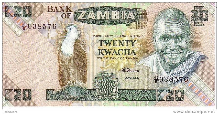 ZAMBIE   20 Kwacha  Non Daté (1980-1988)   Pick 27e   Signature 7   ***** BILLET  NEUF ***** - Zambia