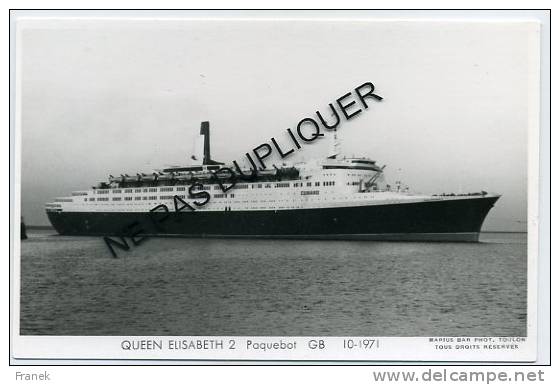 6847 - Paquebot " QUEEN ELIZABETH II " (1971) - Cunard White Star Line - Paquebots