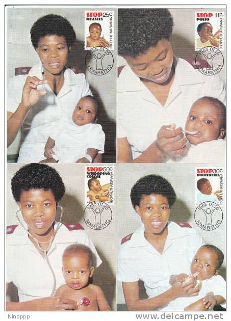 Bophuthatswana 1985 Health  Maximum Cards - Disease