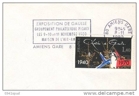 1980 France   80  Amiens  De Gaulle - De Gaulle (Général)