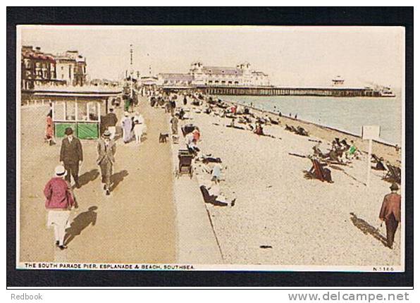 Nigh Postcard The South Parade Pier Esplanade & Beach Southsea Portsmouth Hampshire - Ref 184 - Portsmouth
