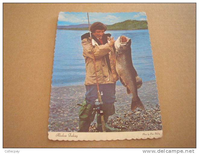 CP ALASKA Pêche Gros Plan Poisson Fishing - Autres & Non Classés