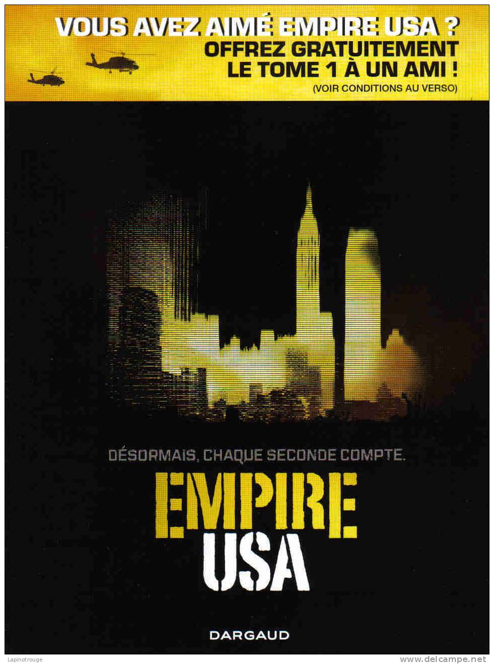 Plaquette Publicitaire Empire USA DESBERG Stephen Dargaud 2008 - Altri & Non Classificati