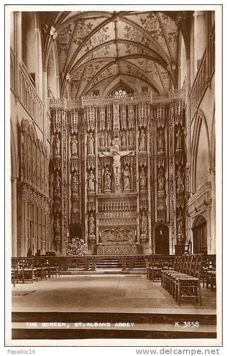 GB - Hertf - The Screen, St Albans Abbey - Valentine's N° K 3858 (not Circulated) - [Wallingford Screen - Jubé] - Hertfordshire