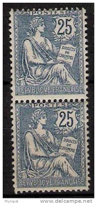 FRANCE 1902 N°127 Bloc De 2 Neuf ** - 1900-02 Mouchon