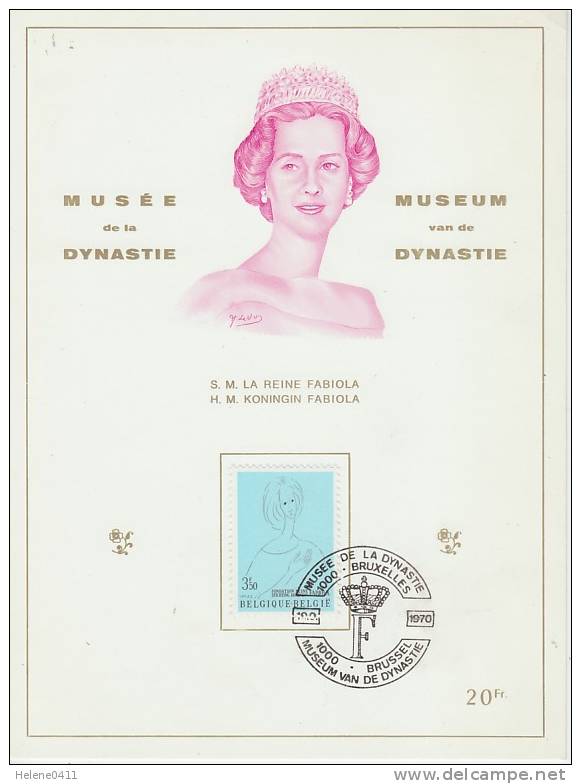 DOCUMENT 1ER JOUR DE BELGIQUE - SA MAJESTE LA REINE FABIOLA - Familles Royales