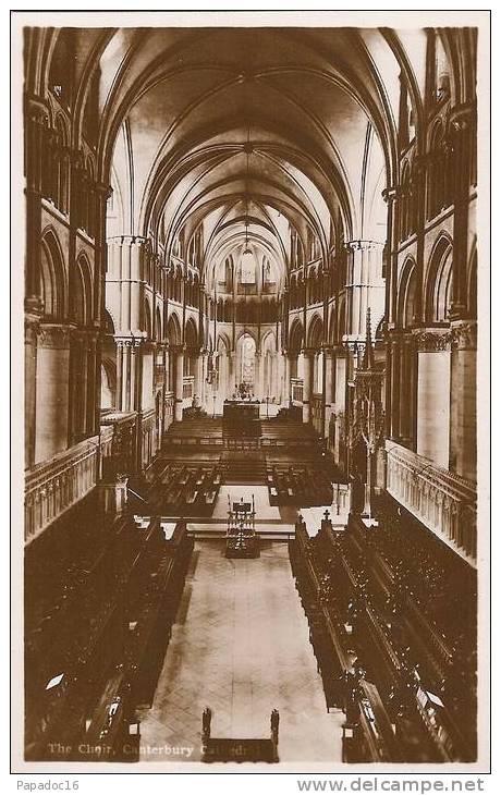 GB - K - The Choir, Canterbury Cathedral - [carte Photo] (not Circulated / Non Circulée) - [choeur - Cathedrale] - Canterbury