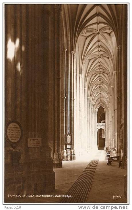 GB - K - South Aisle, Canterbury Cathedral - Ed. Judges N° 3774 (not Circulated / Non Circulée) - [Bas-côté Sud] - Canterbury