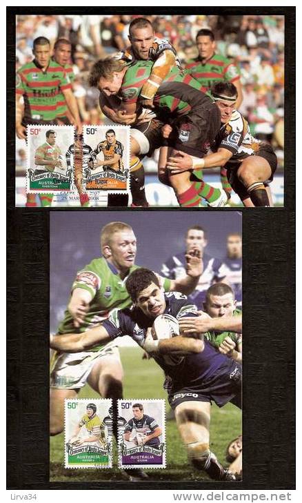 NOUVEAUTÉ : RUGBY AUSTRALIE -  LOT 8 CARTES MAXIMUM DU CENTENAIRE ! - Rugby