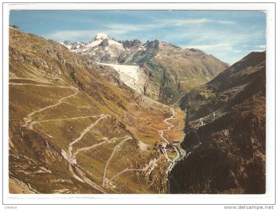 Gletsch Mit GRIMSEL UND FURKAPASS, Galenstock Und Rhonegletscher. Suisse- Schweiz -Zwitserland Switzerland - Lens