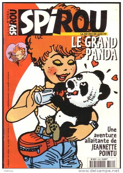 SPIROU N° 3162 -  Couverture "Jeannette POINTU" - Année 1998. - Spirou Magazine