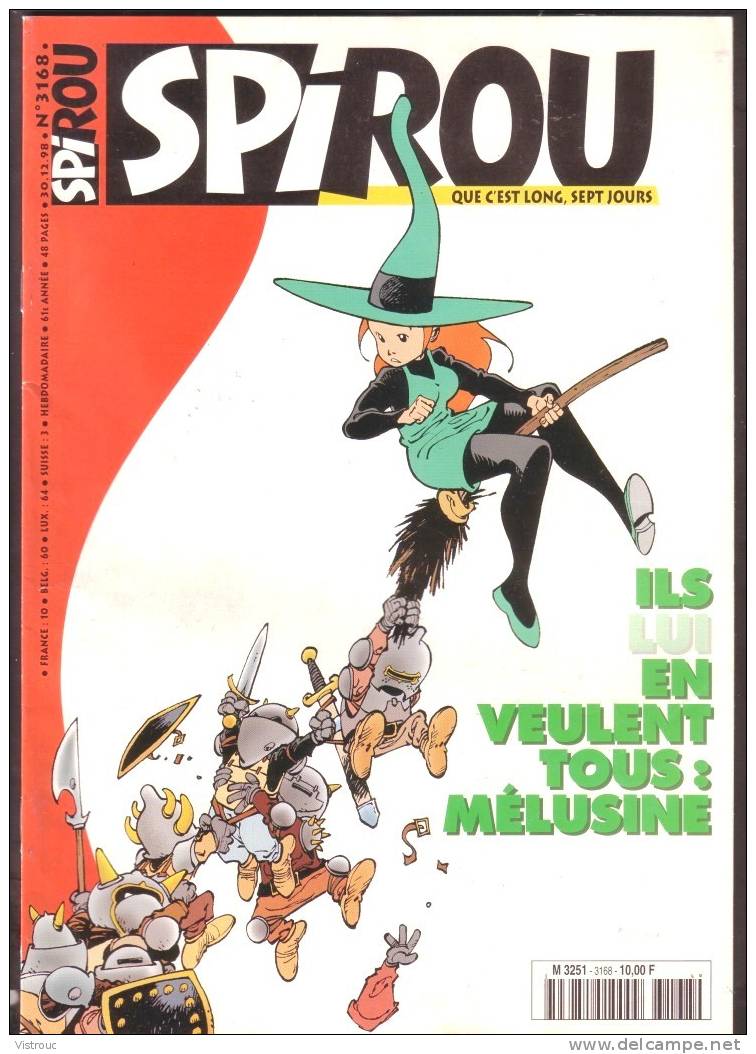 SPIROU N° 3168 - Couverture " MELUSINE " -  Année 1998 . - Spirou Magazine