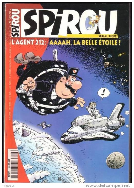 SPIROU N° 3178 - Couverture "AGENT 212" - Année 1999. - Spirou Magazine