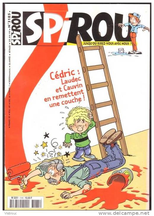 SPIROU N° 3185 - Couverture "CEDRIC" - Année 1999. - Spirou Magazine