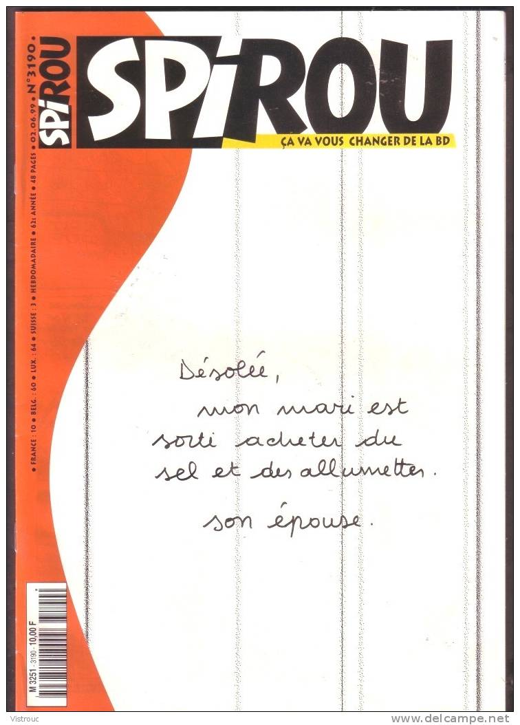 SPIROU N° 3190 - Année 1999. - Spirou Magazine