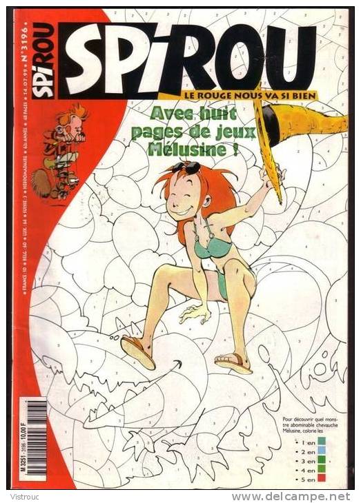 SPIROU N° 3196 - Couverture "MELUSINE" -  Année 1999. - Spirou Magazine