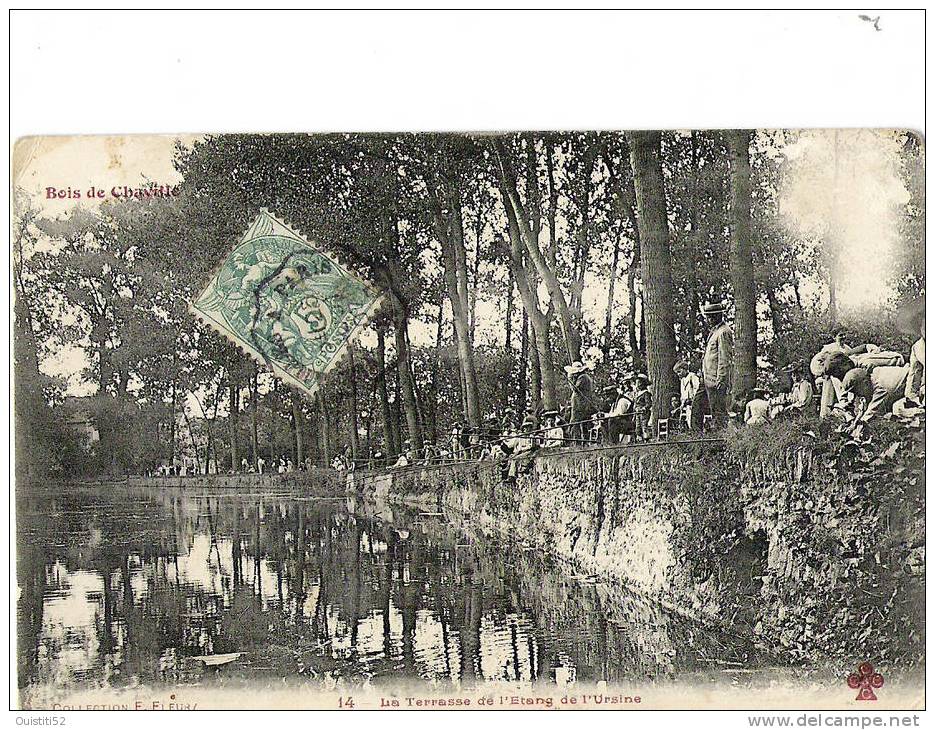 Bois De Chaville  La Terrasse De L'etang De  L'ursine (pecheur Tres Animee) - Chaville