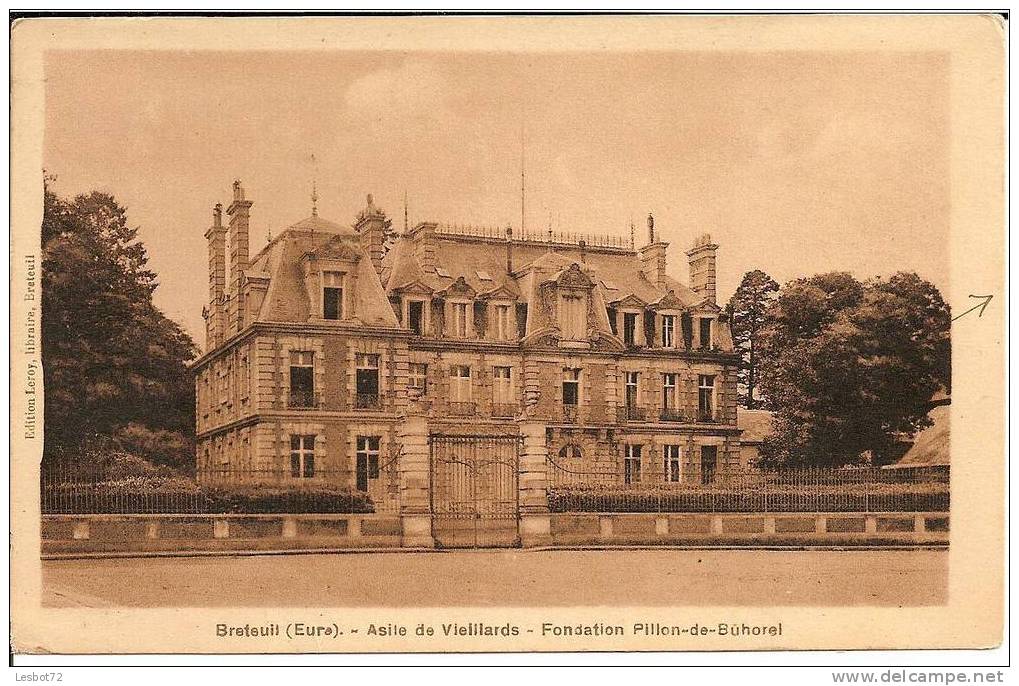 Cpa, Breteuil (Eure), Asile De Vieillards - Fondation Pillon-d-Bûhorel - Breteuil