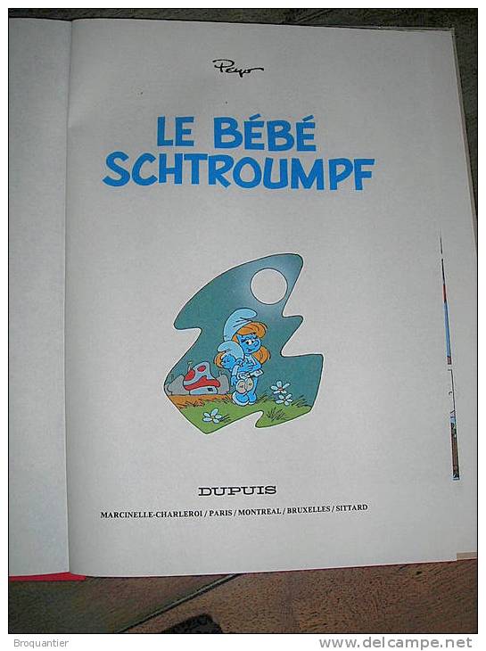 Le Bébé Schtroumpf 12° Série 4 Histoires De Schtroumpf. - Autres & Non Classés