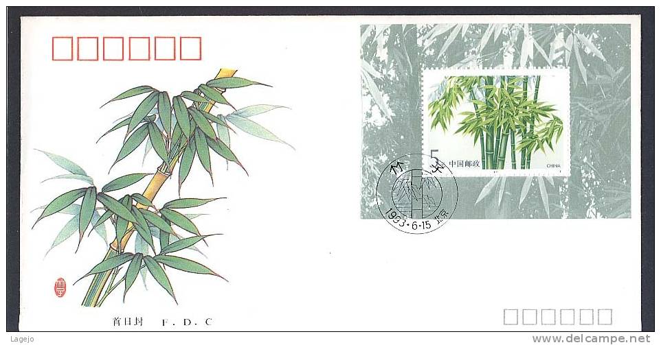 CHINE 1993/07M A FDC Bambous - 1990-1999