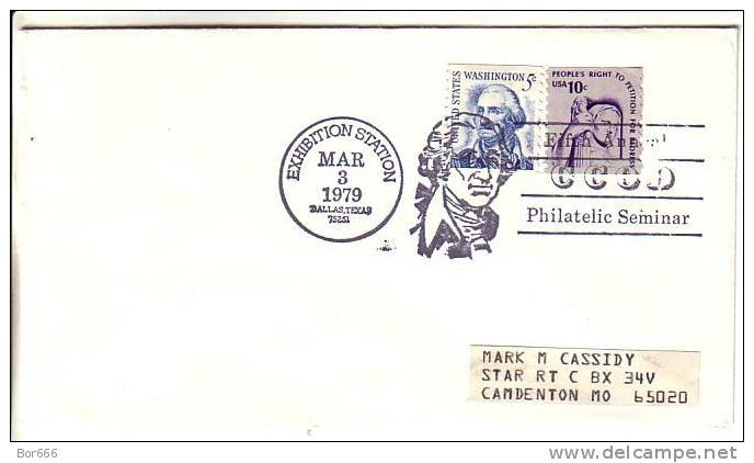 USA Special Cancel Cover  - Fifth CCOD Philatelic Seminar 1979 - Dallas - Schmuck-FDC