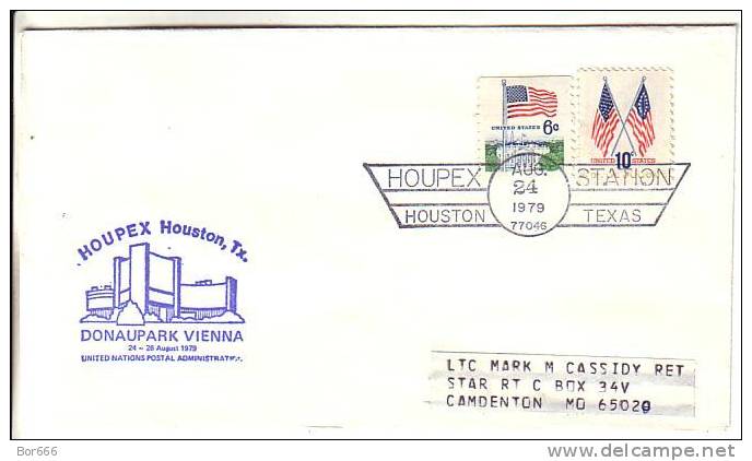 USA Special Cancel Cover  - Houpex 1979 - Houston / Donaupark Vienna - Sobres De Eventos