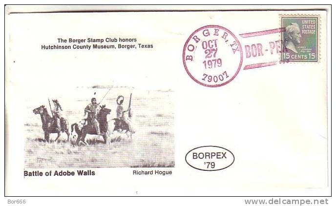 USA Special Cancel Cover  - Battle Of Adobe Walls / BOR-PEX 1979 - Borger - Schmuck-FDC
