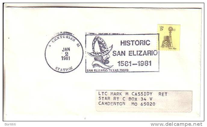 USA Special Cancel Cover  - Historic San Elizario 1981 - Event Covers