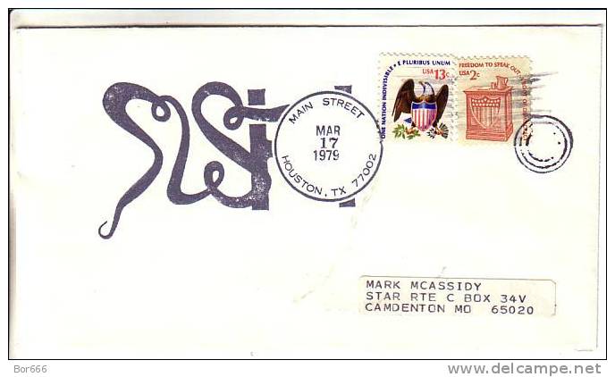 USA Special Cancel Cover  - Main Street - Houston 1979 - Schmuck-FDC