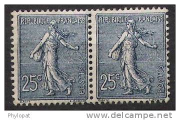 FRANCE 1903 N°132 Bloc De 2 Neuf **  Affaire 25% Cote - 1903-60 Sower - Ligned