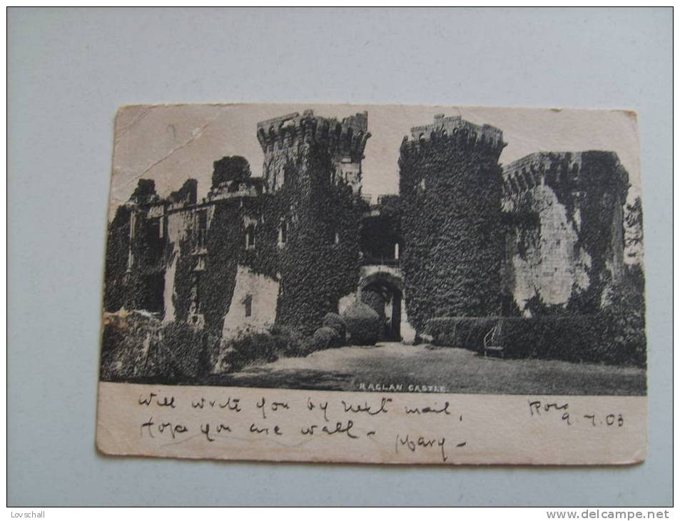 Raglan Castle.  (9 - 7 - 1903) - Monmouthshire