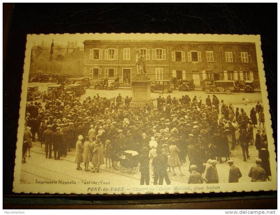 Pont De Vaux Concert De L Union Musicale Place Joubert  Imprimerie Nouvelle Nombreuses Automobile S - Pont-de-Vaux