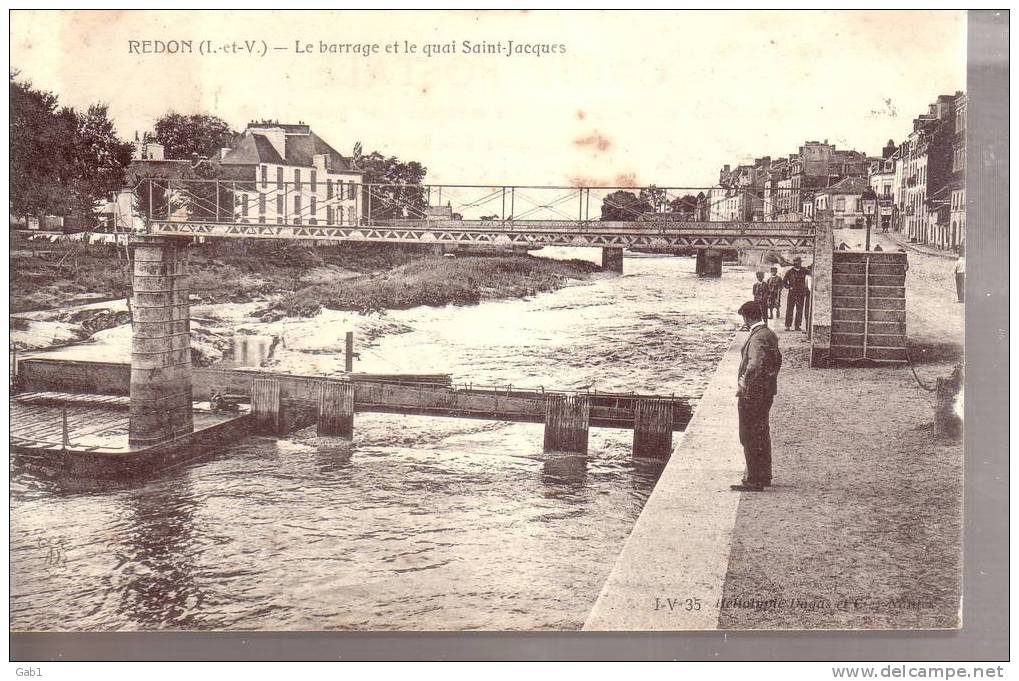 35 --- Redon --- Le Barrage Et Le Quai Saint - Jacques - Redon