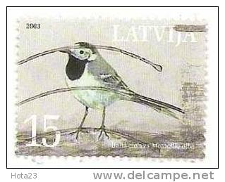 Latvia -2003 Bird   Wagtail  Used ~~ X 100 Pieces - Lettonie