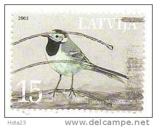 Latvia -2003 Bird   Wagtail  Used ~~ X 100 Pieces - Letland