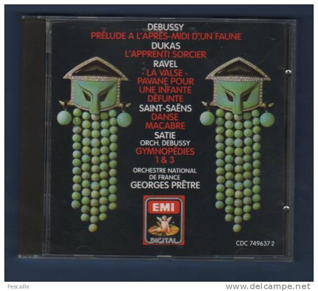 CD DEBUSSY - DUKAS - RAVEL - SAINT SAËNS - SATIE - GEORGES PRÊTRE - Classical