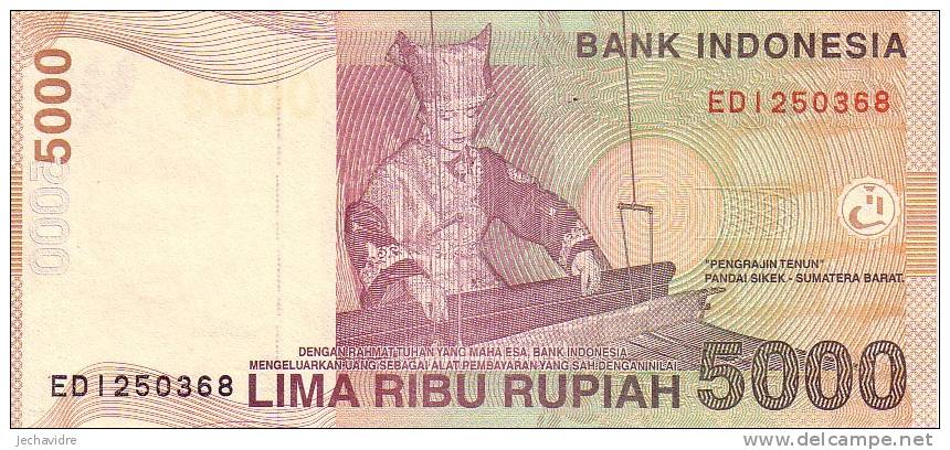 INDONESIE   5 000 Rupiah   Emission De 2005   Pick 142e ?    ***** BILLET  NEUF ***** - Indonésie