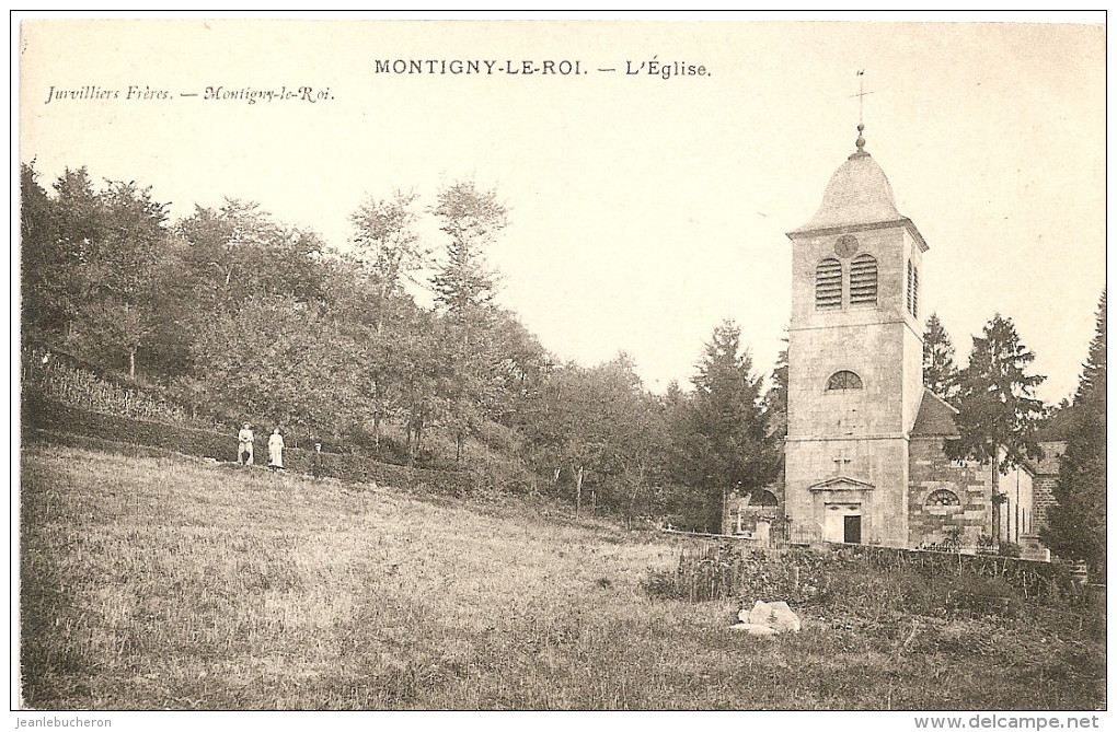 C.P.A    (   MONTIGNY - LE  - ROI  "  L´église "  Belle Prise De Vue -plan  Animé.) - Montigny Le Roi