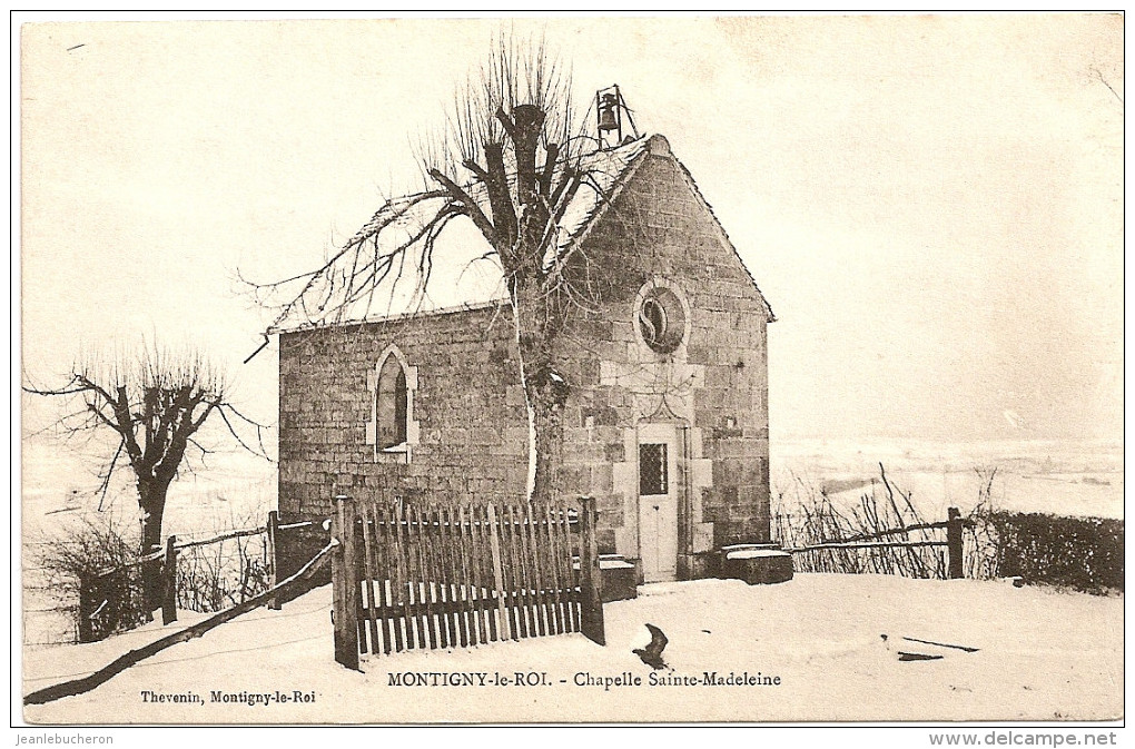 C.P.A    (   MONTIGNY - LE  - ROI  "  La Chapelle  Sainte - Madeleine Sous La Neige -belle Prise  De Vue "  ) - Montigny Le Roi
