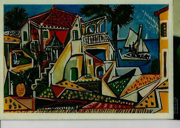 LOT N° 03....TROIS CARTES POSTALES REPRO DE TABLEAUX DE PICASSO -PEINTRE ET MODELE - PAYSAGE MIDI - L´AUBADE -  LOT 16 - Picasso