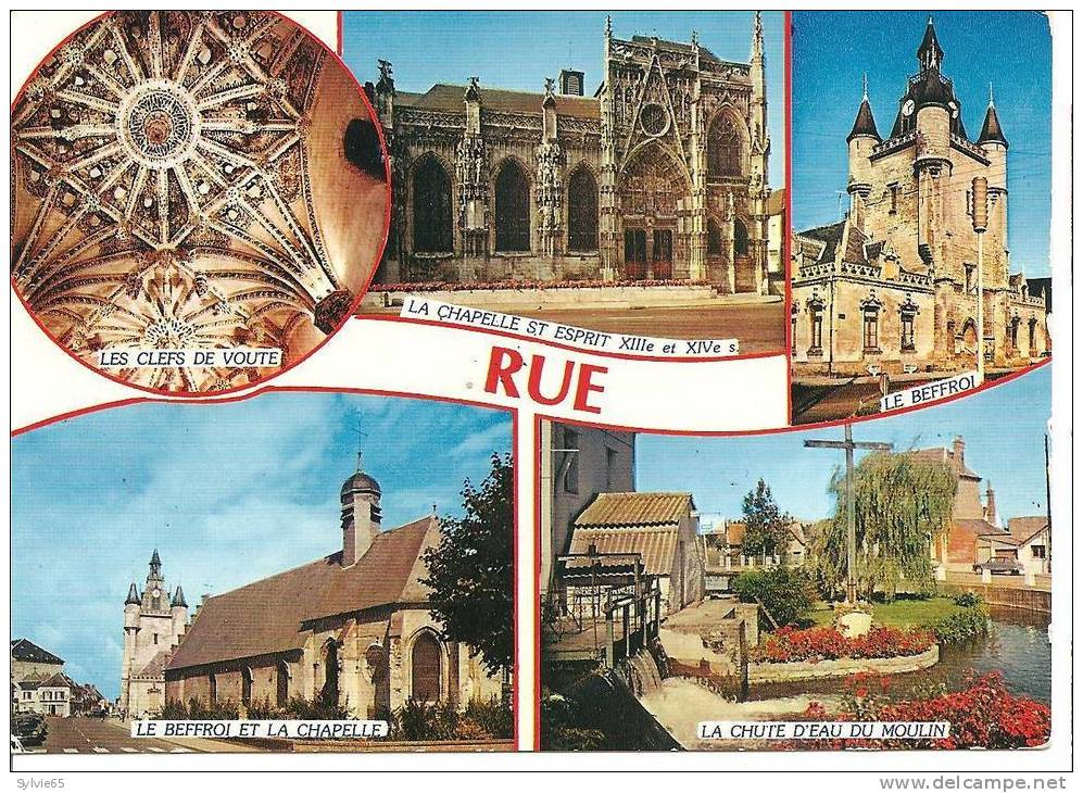 RUE-multivues Dontles Cles De Voute,chapelle St Esprit,le Beffroi,la Chute D'eau Du Moulin - Rue