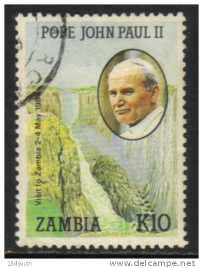 Zambia - 1989 Visit Of Pope John Paul II K10 Used - Zambia (1965-...)