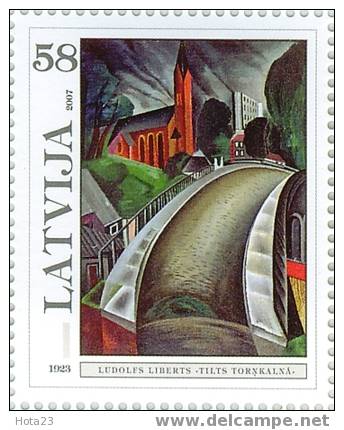 LATVIA 2007- Painting. Bridge, MNH - Lettonie