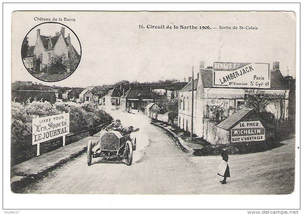 CIRCUIT DE LA SARTHE 1906 ,   Sortie De SAINT CALAIS - Saint Calais