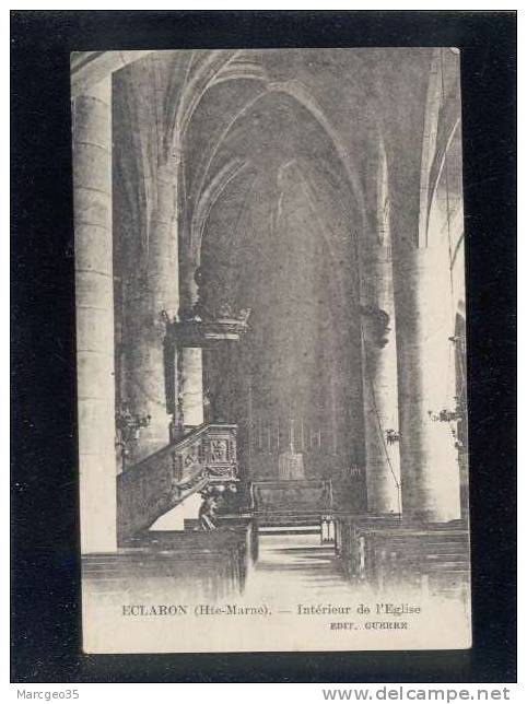 éclaron Interieur De L'église édit.guerre Belle Carte - Eclaron Braucourt Sainte Liviere