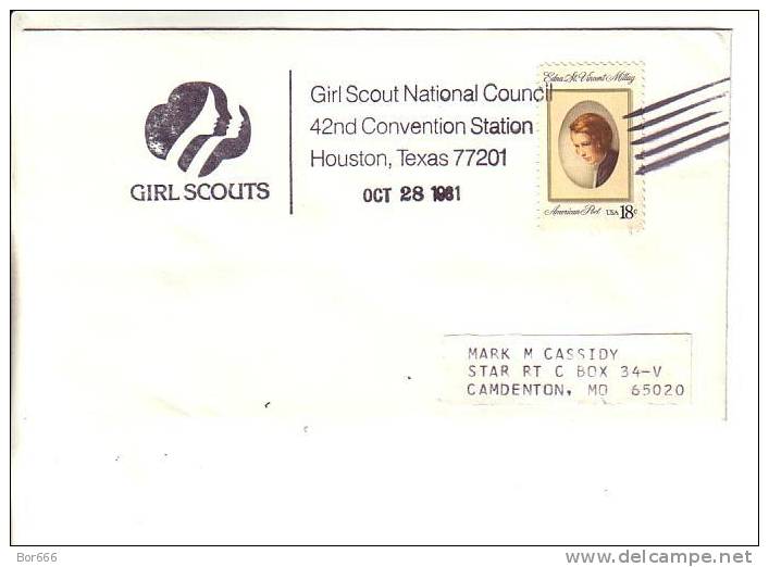 USA Special Cancel Cover 1981 - Girl Scout National Concil - Houston - Event Covers
