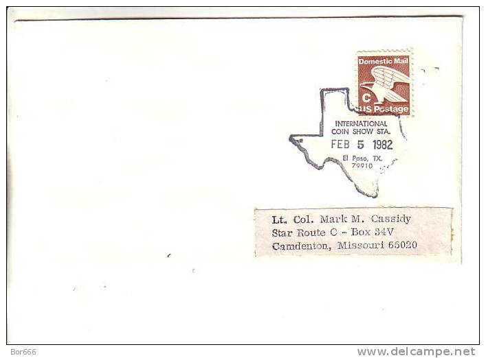 USA Special Cancel Cover 1982 - International Coin Show - El Paso - Event Covers